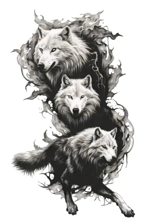 White Wolf Vs Black Wolf Battle Of Good And Evil