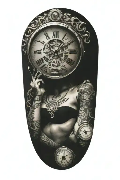 Life Is A Simulation Theory Woven With Clock And A Woman