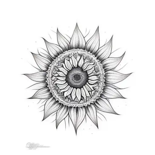 Galaxy Inside A Sunflower