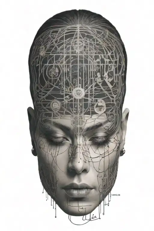 Life Is A Simulation Theory Equations Forming Woven With Woman