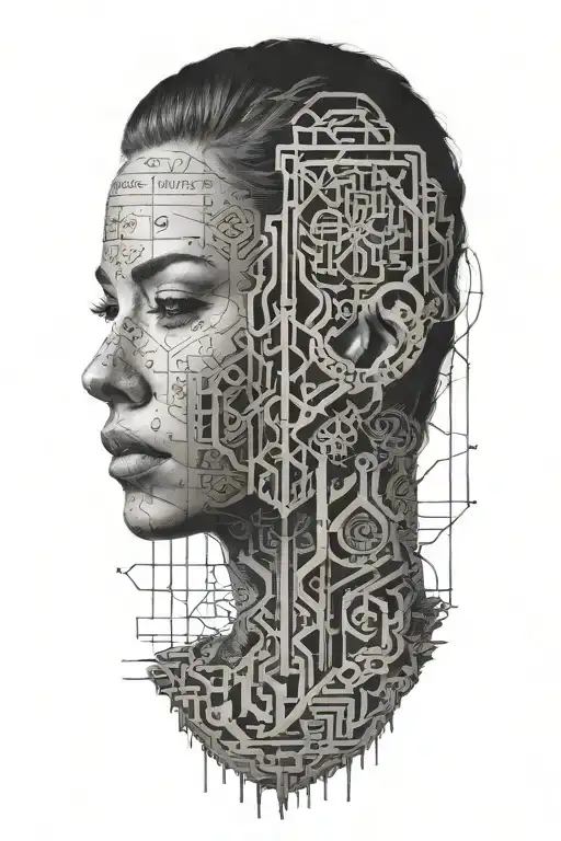 Life Is A Simulation Theory Equations Forming Woven With Woman