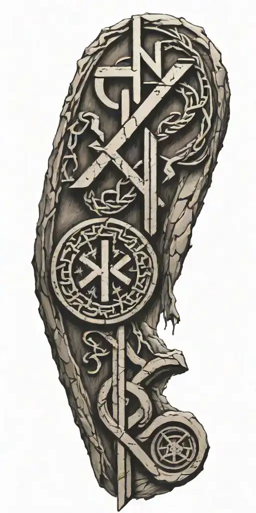 Norse Runes Engraved