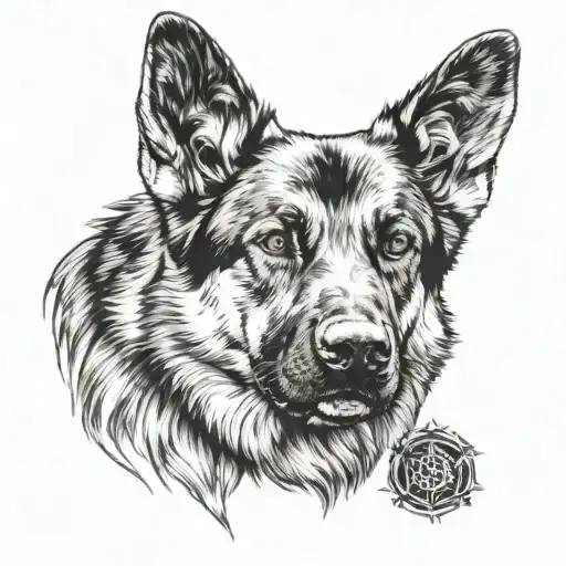 German Shepard Stark Sigil