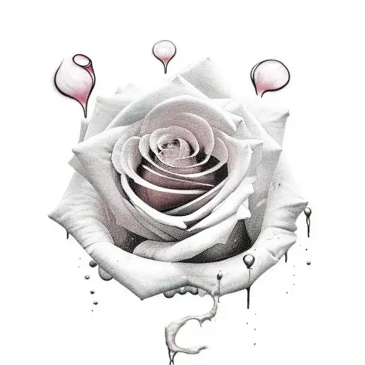 Rose With Blood Dripping From It