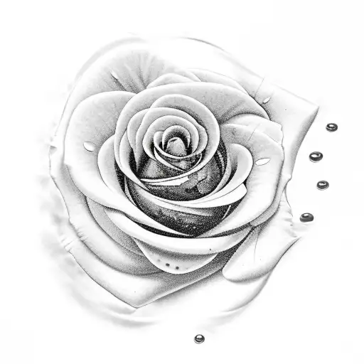 Red Rose With Blood Dripping From The Stem