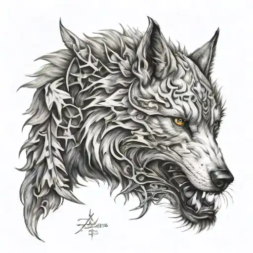 Wolf Scorpio Zodiac Sign