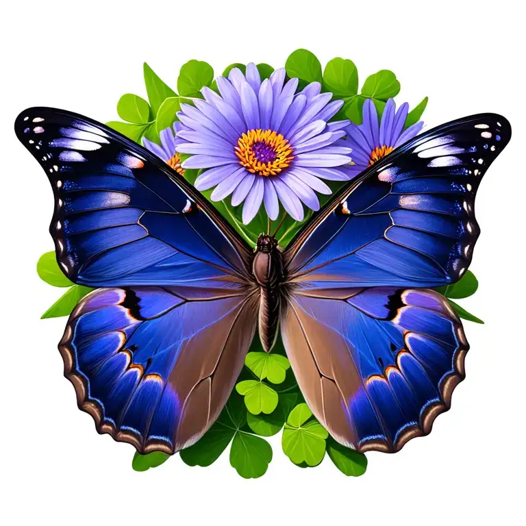 Butterfly Shamrock Aster Flower