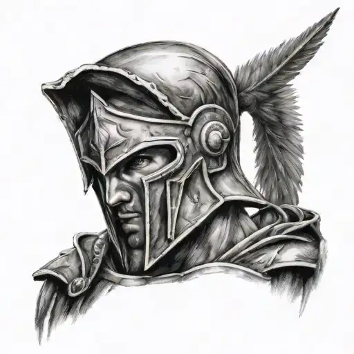 Male Spartan With Blue Eyes