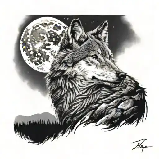 Wolf Howling At The Moon