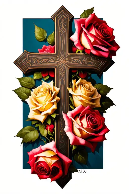 Roses And Cross