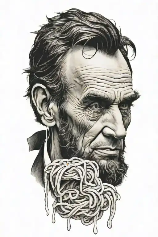 Abe Lincoln Eating Spaghetti