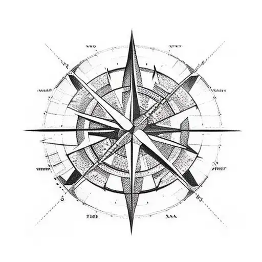 Stethocope Compass And Map Together Outdoors On Lake In The Moutains