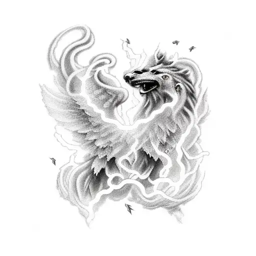 Vape With Zeus And Lightning And Cloud