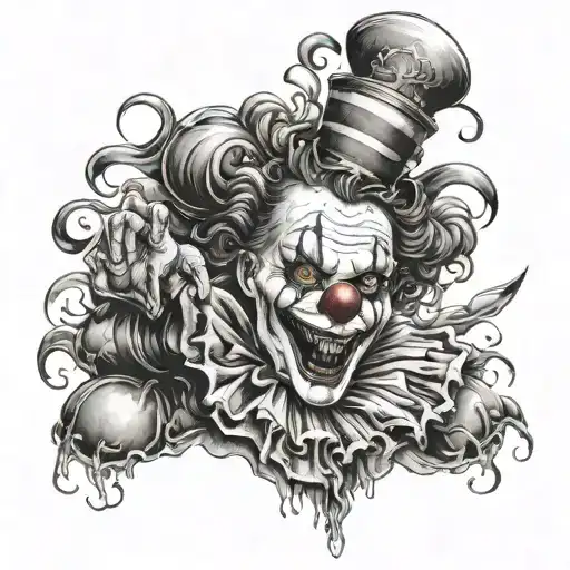 Female Clown Fighting With Death