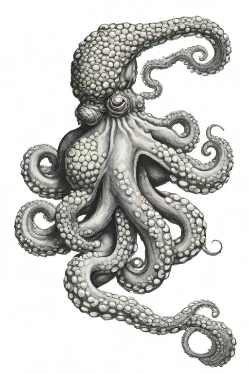 Octopus Crawling Over Shoulder