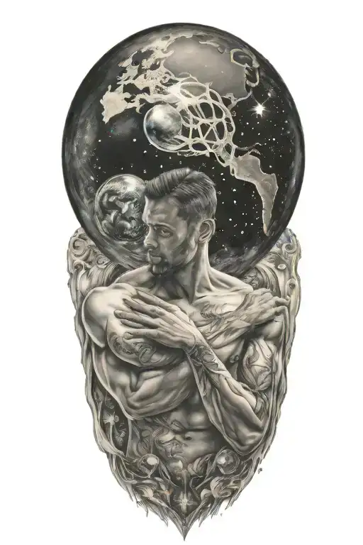 Man Holding The Universe