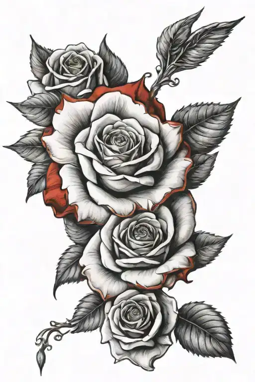 Red Rose With Angel Wings