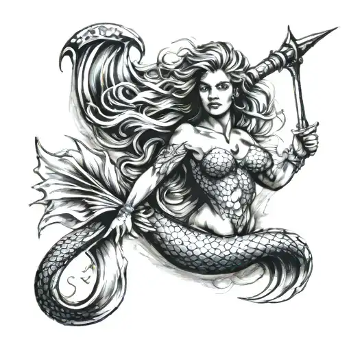 Mermaid With Trident
