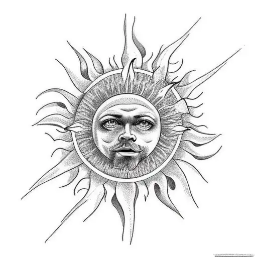 Sun Shining Upon A Man