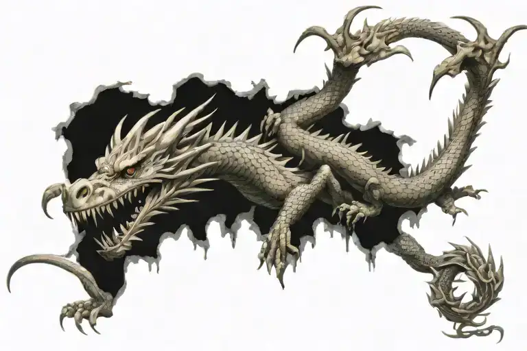 Medival Dragon And Oriental Dragon