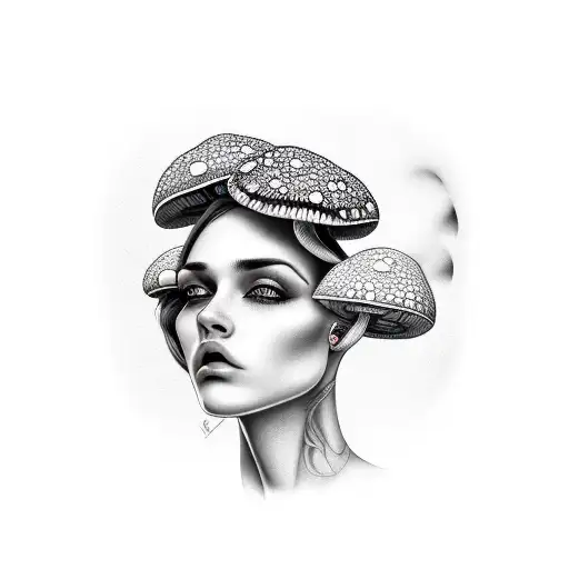 Female Body With Mushroom Head