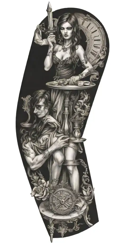 Libra And Young Sexy Girl Betrays With Knife