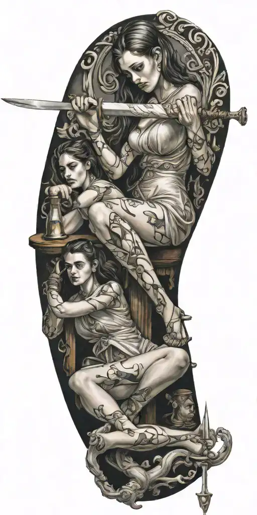 Libra And Young Sexy Girl Betrays With Knife