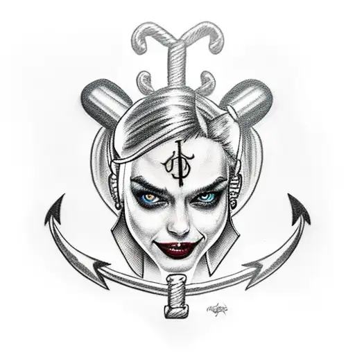 Harley Quinn On A Anchor