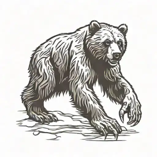 Hershey Bear Logo Through Claw Marks Reveling