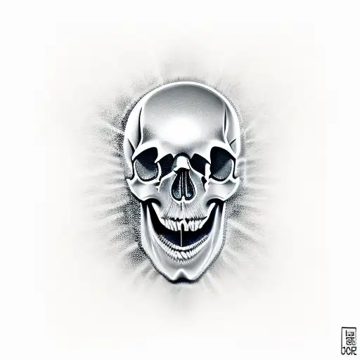 Skull With Roman Number Thirteen Inside Mouth