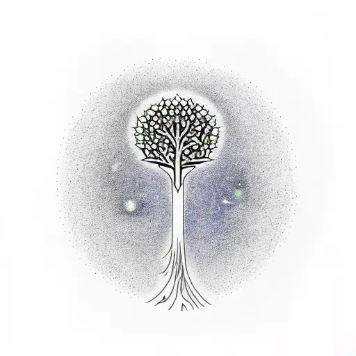 Tree Of Life Then Going Into Space With Galaxies And Then Ending With A Black Hole