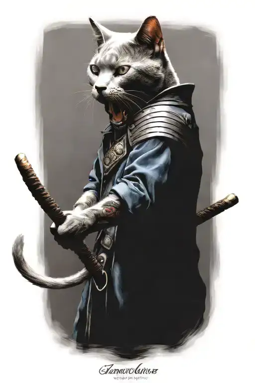 Russian Blue Cat Yawning