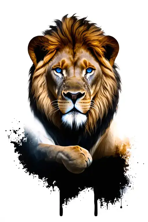 Lion Pride With Blue Eyes