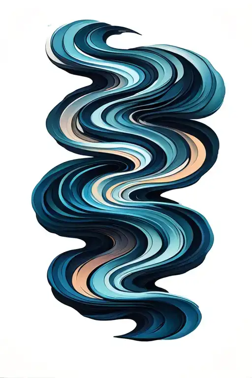 Abstract Lines That Form A Flowing River
