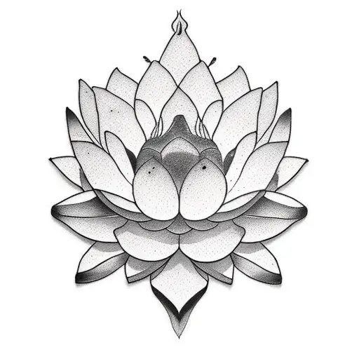 Lotus Flower On The Back
