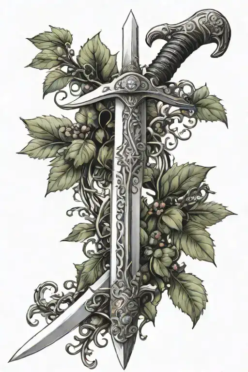 Sword Sorrounded By Vines