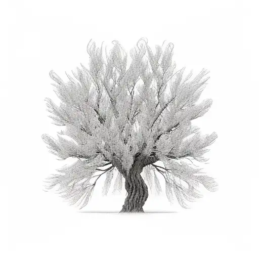 Willow Tree With An Owl