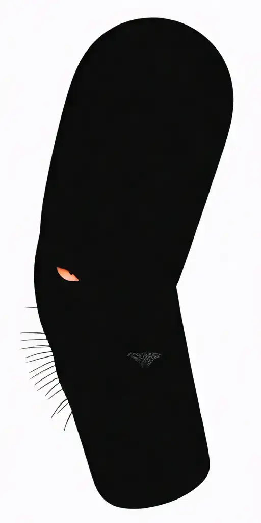 Black Panther Red Eyes Sitting Up Straight