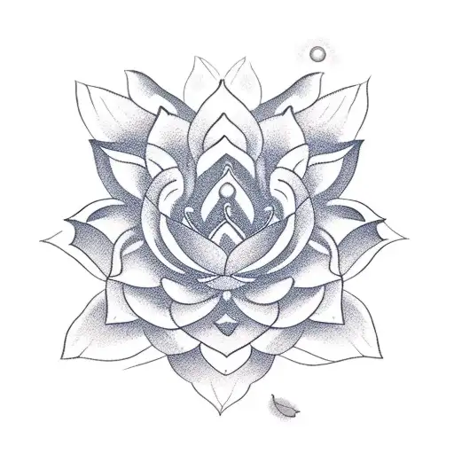 Mountain With Lotus Flower