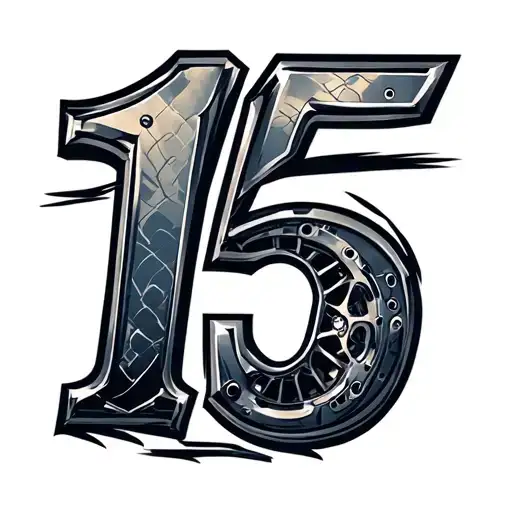 Number 15 With Race Car Parts