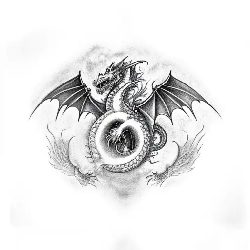 Firebreathing Dragon With Wings And 4 Arms And 4 Feetlooking Angry At You