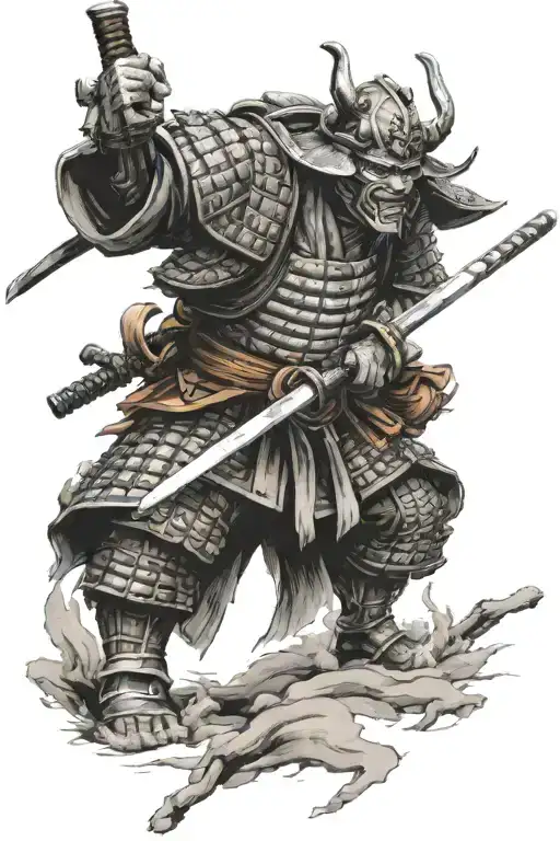 Shogun With Katana Sword