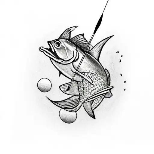 Arrow With Goldfish And Word Believe