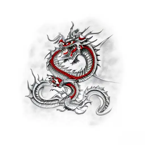 Red Chinese Dragon From Skyrim