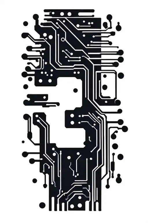 Circuit Board Pathway Lines