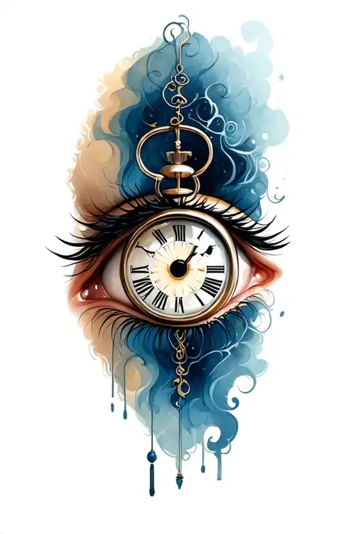 Eye With A Clock Inside