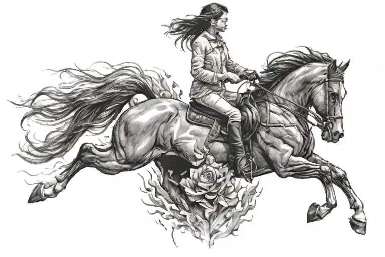 Horse And Woman Riding