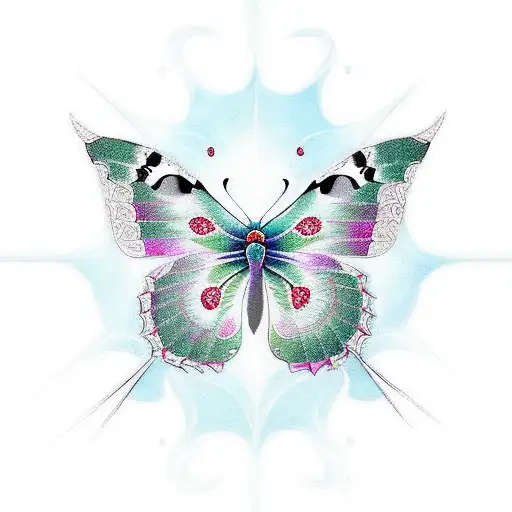 Protection Symbol With Butterfly