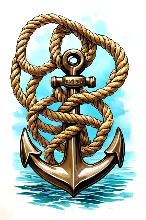 Anchor With One Rope Intertwined