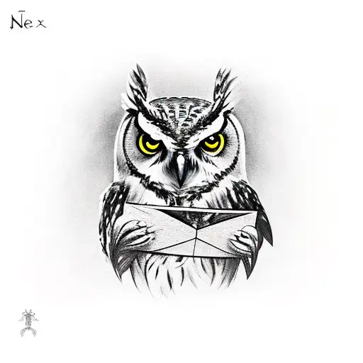 Owl Holding Hogwarts Letter